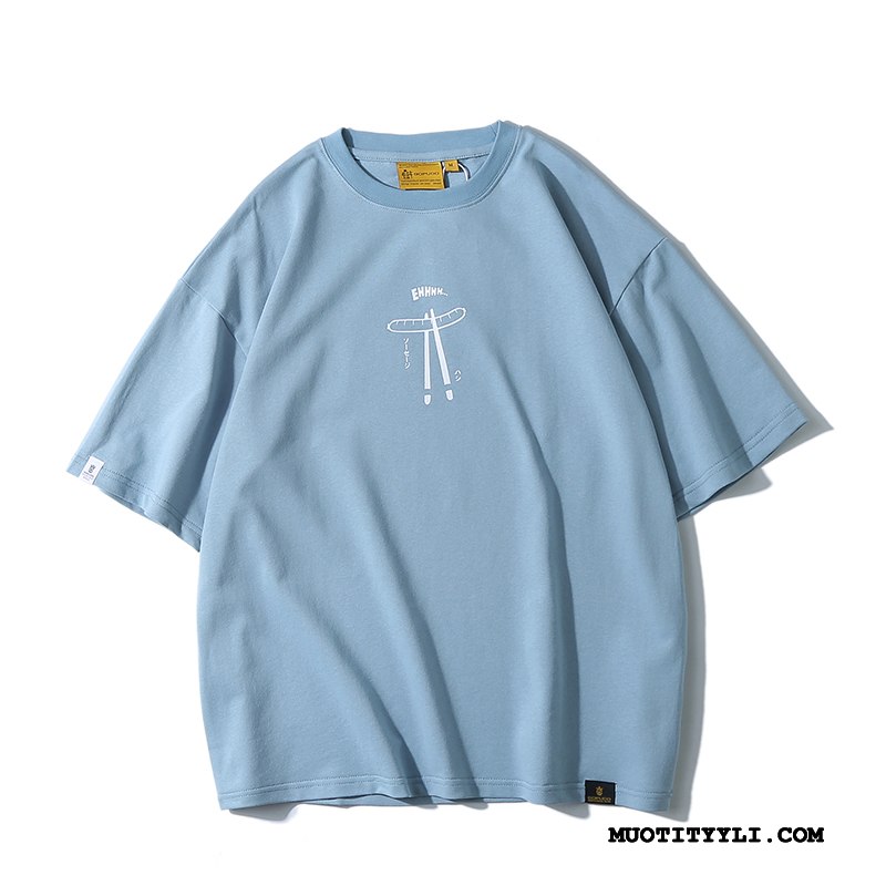 Miesten T-paidat Myynti T-paita Yksinkertainen Tide-brändi Uusi Puoli Hiha Bourgogne