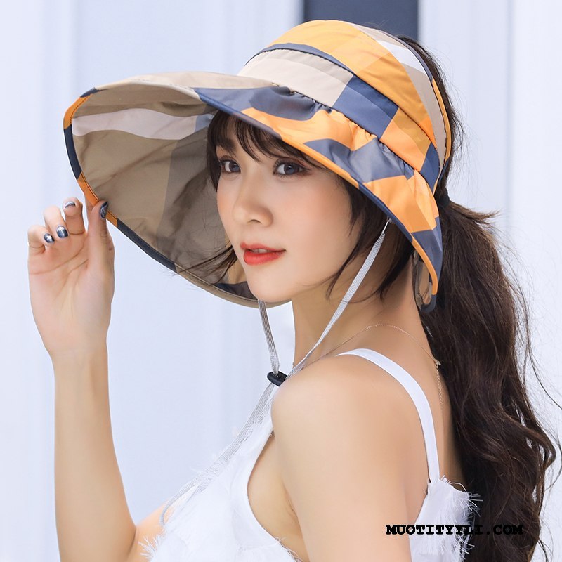 Naisten Hattu Myynti Kesä Matkustaminen Aurinkohattu Aurinkovoiteet Naisille Keltainen