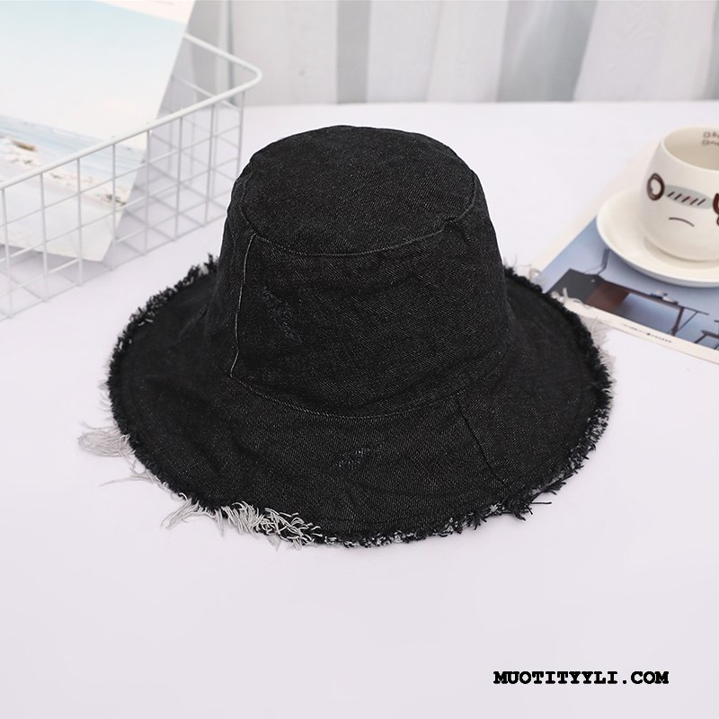 Naisten Hattu Osta Mutka Shade Kevät Aurinkohattu Denimissä Musta