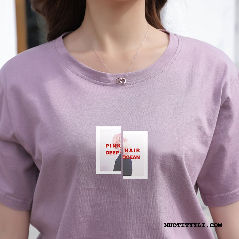 Naisten T-paidat Myynti Puuvilla Trendi Naisille Lyhythihainen Löysät Punainen