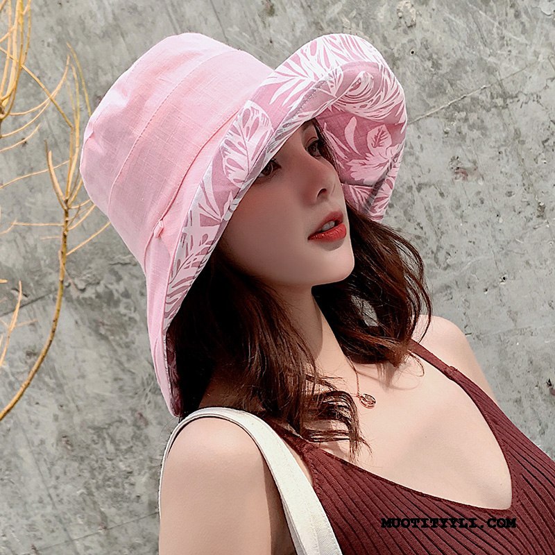 Naisten Hattu Osta Verkko Uusi Kesä Suuri Aurinkovoiteet Pinkki Punainen