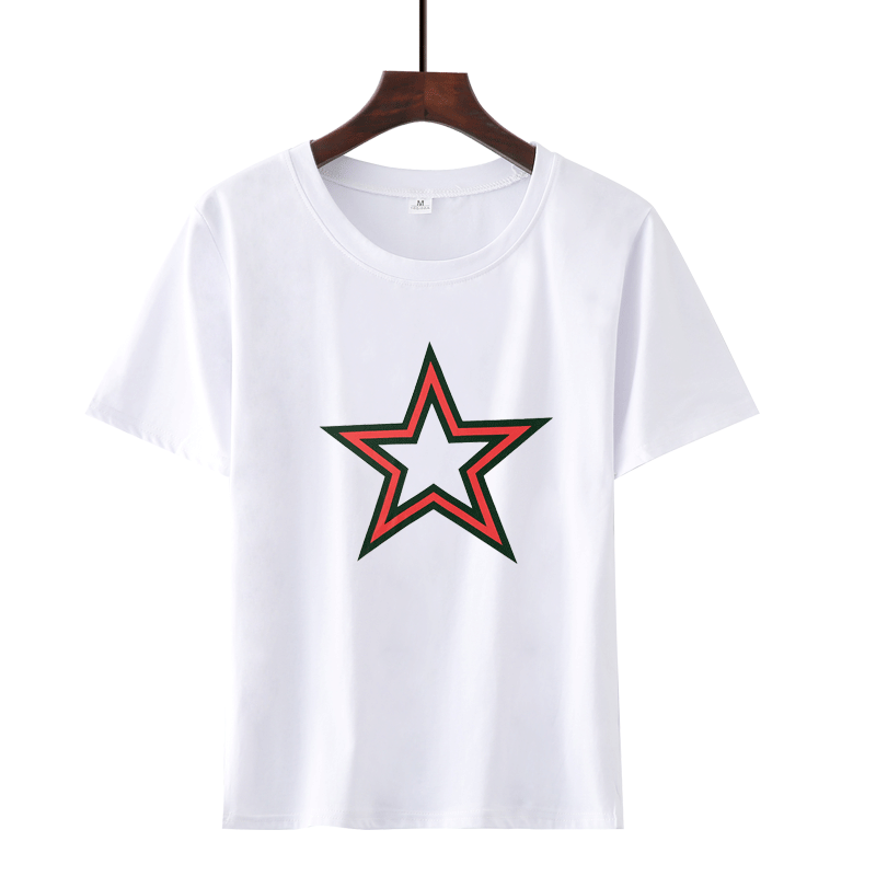 Naisten T-paidat Halpa Löysät Lyhythihainen Takki T-paita Kesä Valkoinen Musta