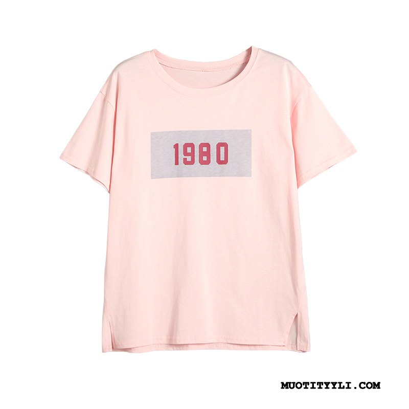 Naisten T-paidat Osta Lyhythihainen Naisille Takki Löysät Kesä Pinkki