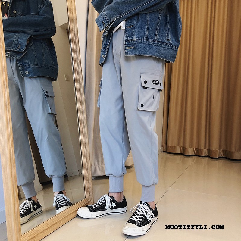 Miesten Cargo Housut Halvat 2019 Hiki Housut Uusi Harlan Casual Housut Musta