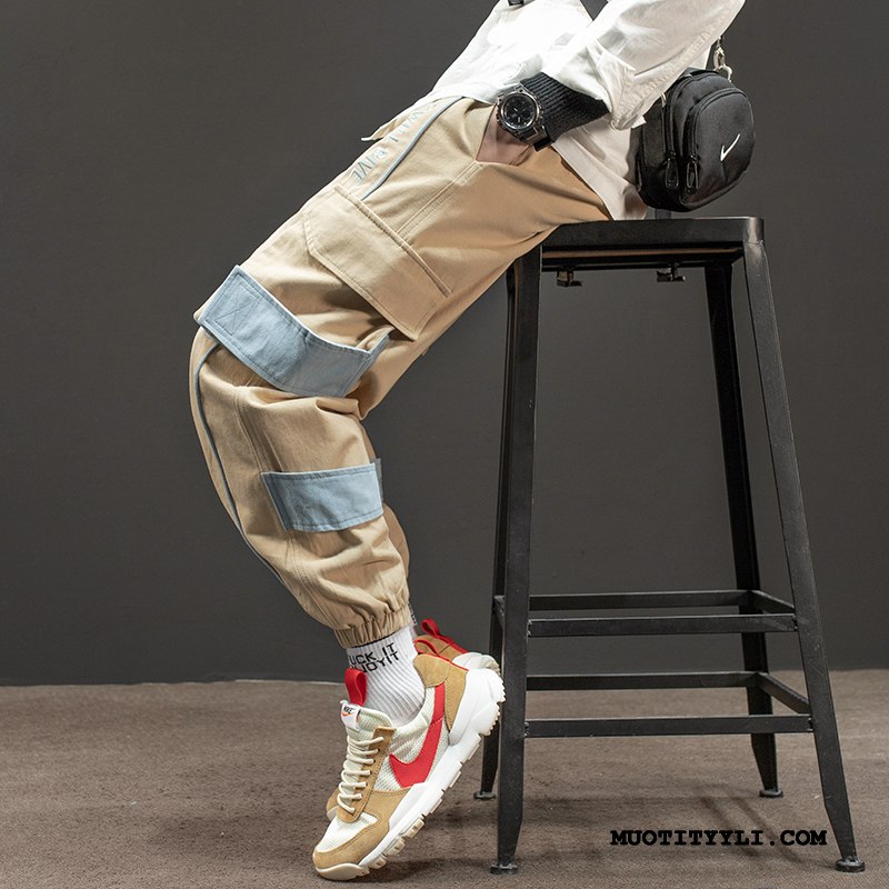 Miesten Cargo Housut Myynti Kynä Housut Hip-hop Kesä Liitos Katu Khaki