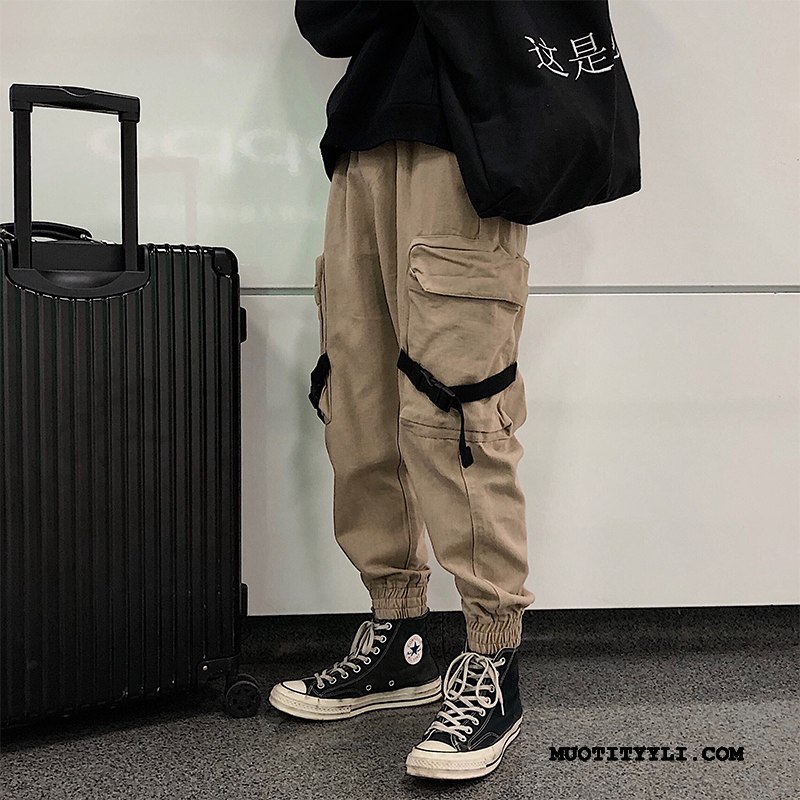 Miesten Cargo Housut Myynti Opiskelija Uusi Miehille Casual Housut Suuntaus Musta