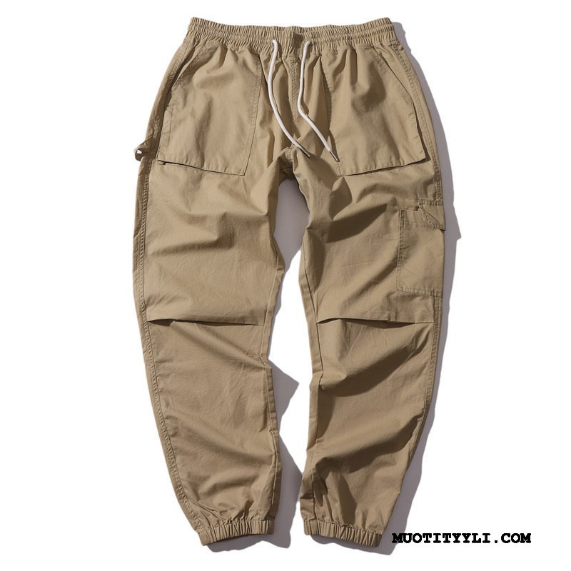 Miesten Housut Halpa Kevät Tide-brändi Miehille 2019 Cargo Housut Khaki