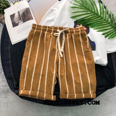Miesten Shortsit Myynti Suuri Koko Miehille Suora Casual Housut Kesä Khaki