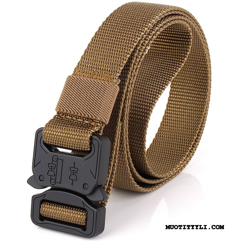 Miesten Vyö Alennus 5cm Nopea Kuiva Päätypuoli Nylon Opiskelija Musta