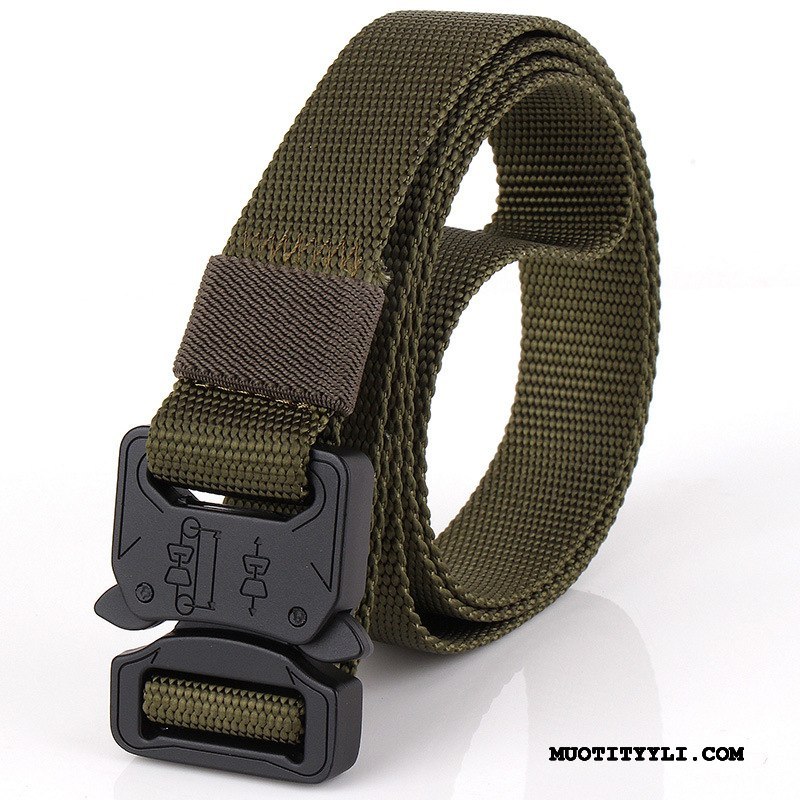 Miesten Vyö Alennus 5cm Nopea Kuiva Päätypuoli Nylon Opiskelija Musta