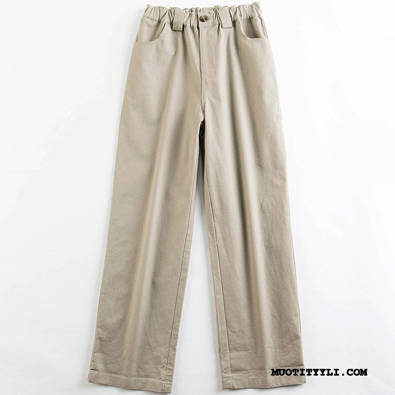 Naisten Housut Halpa Naisille Casual Housut Löysät Opiskelija Kevät Khaki Musta