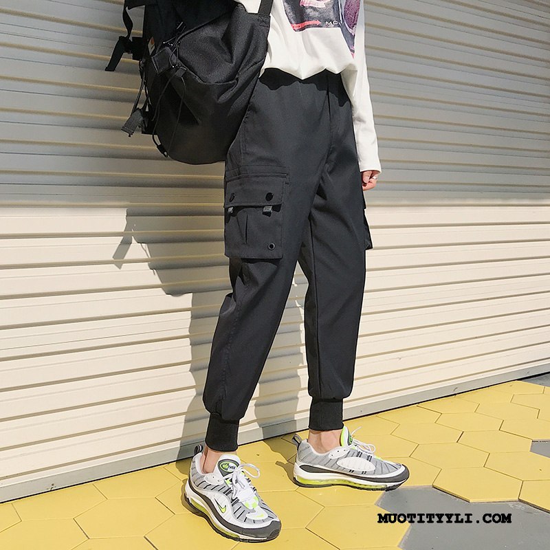 Miesten Cargo Housut Halvat 2019 Hiki Housut Uusi Harlan Casual Housut Musta
