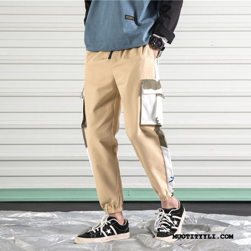 Miesten Cargo Housut Tarjous Hiki Housut Casual Housut Suuntaus Sidonta Jalat Kevät Khaki
