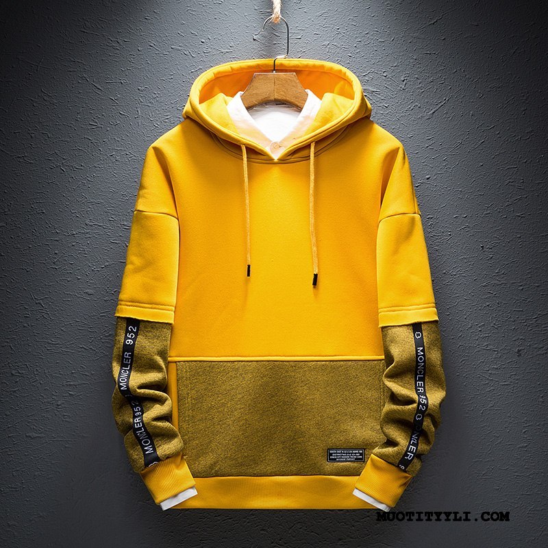 Miesten Huppari Kauppa 2019 Takki Pullover Casual Kevät Keltainen