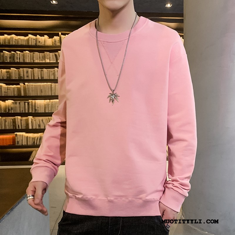 Miesten Huppari Myynti Löysät Kevät Pullover Miehille T-paita Puhdas Pinkki