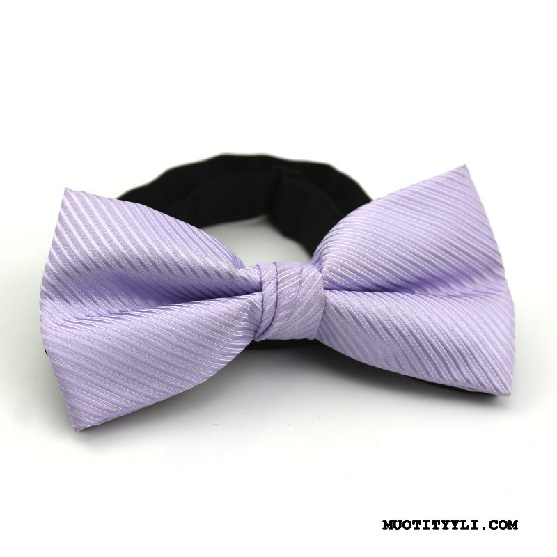 Miesten Rusetti Halvat Groomsmen Naimisissa Puku Nuori Sulhasen Kaulaketju Violetti Musta Punainen