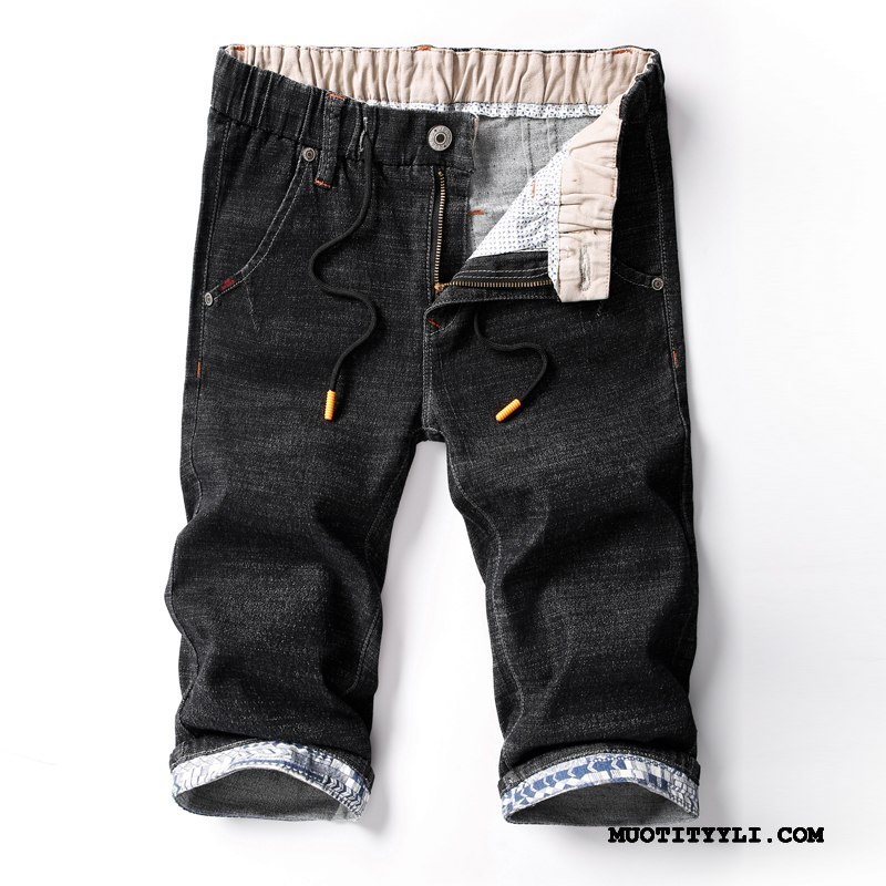 Miesten Shortsit Myynti Reiät Suuntaus Casual Ohut Ice Silkki Musta