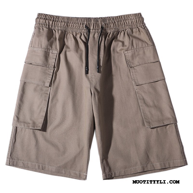 Miesten Shortsit Osta Lisää Taskuja Trendi Katu Casual Tide-brändi Khaki