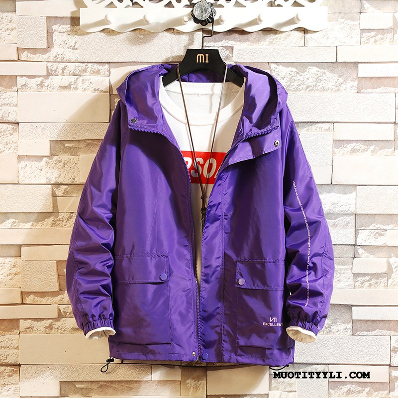 Miesten Takki Myynti Casual Suosittu Cargo Trendi Tide-brändi Violetti