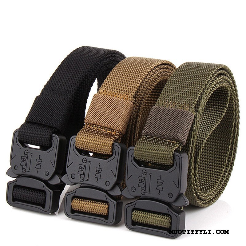 Miesten Vyö Alennus 5cm Nopea Kuiva Päätypuoli Nylon Opiskelija Musta