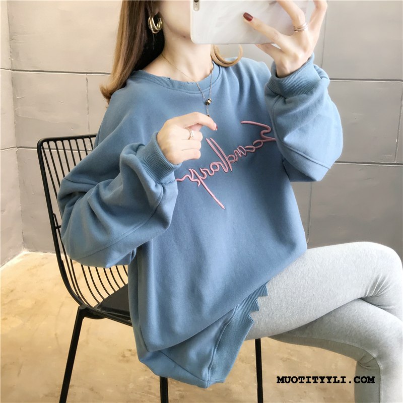 Naisten Huppari Osta Naisille Pullover Uusi Ohut Hupparit Sininen