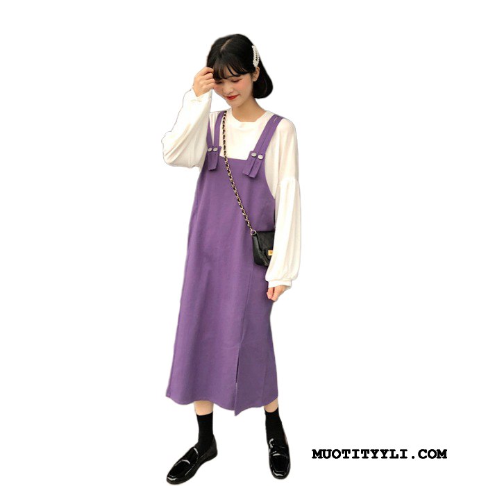 Naisten Mekko Verkossa Pieni Leninki Löysät Uusi Pitkässä Osassa Violetti